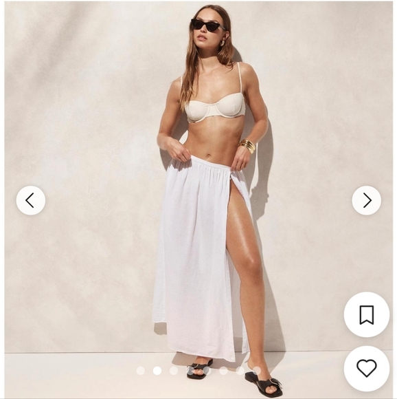 J.crew cotton beach coverup skirt with adjustable waist NWT